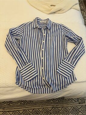 Alex Mill Blue & White Stripe Wyatt Shirt
